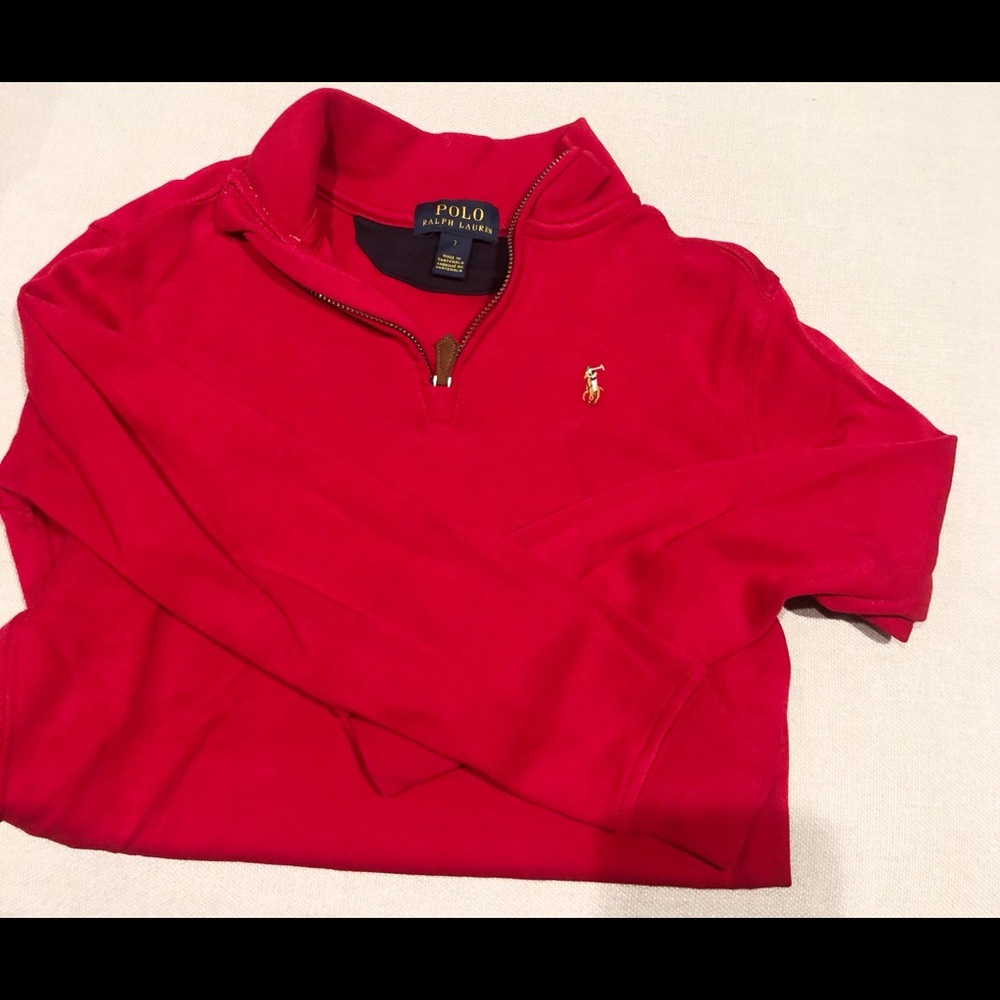 Polo Ralph Lauren sweatshirt  with half zipper.